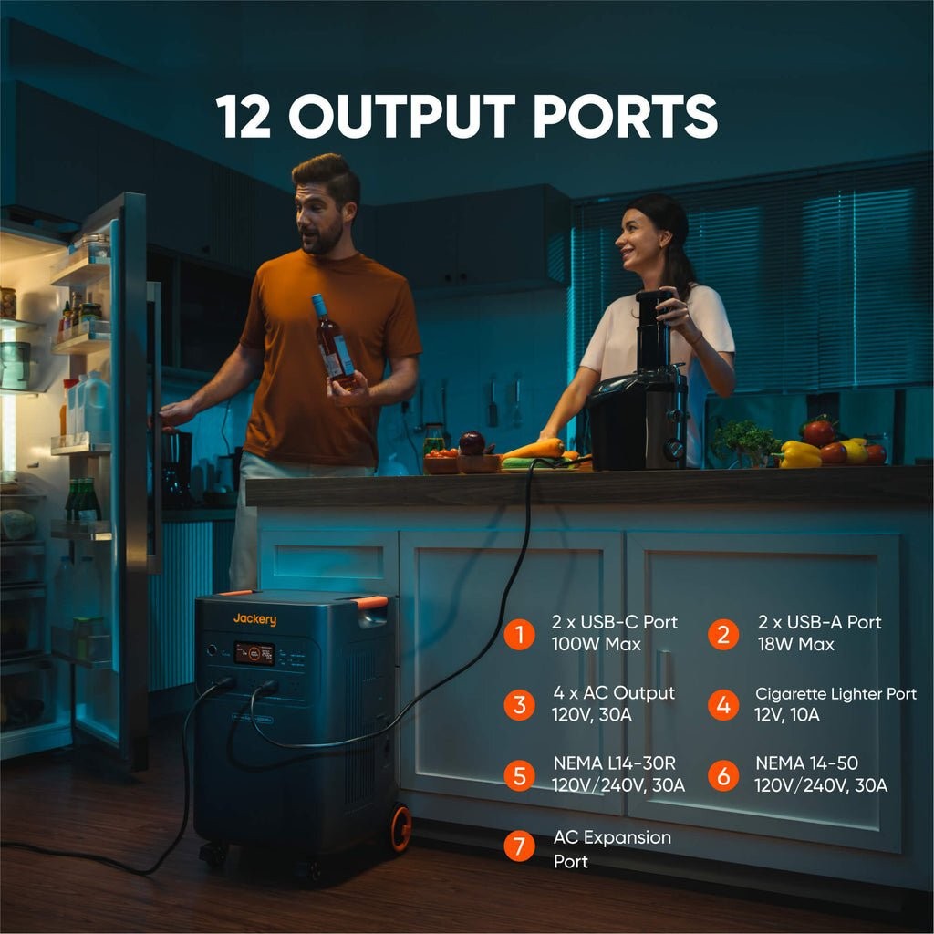 Jackery Explorer 5000 Plus Power Station 5040Wh with 5K Extra Battery