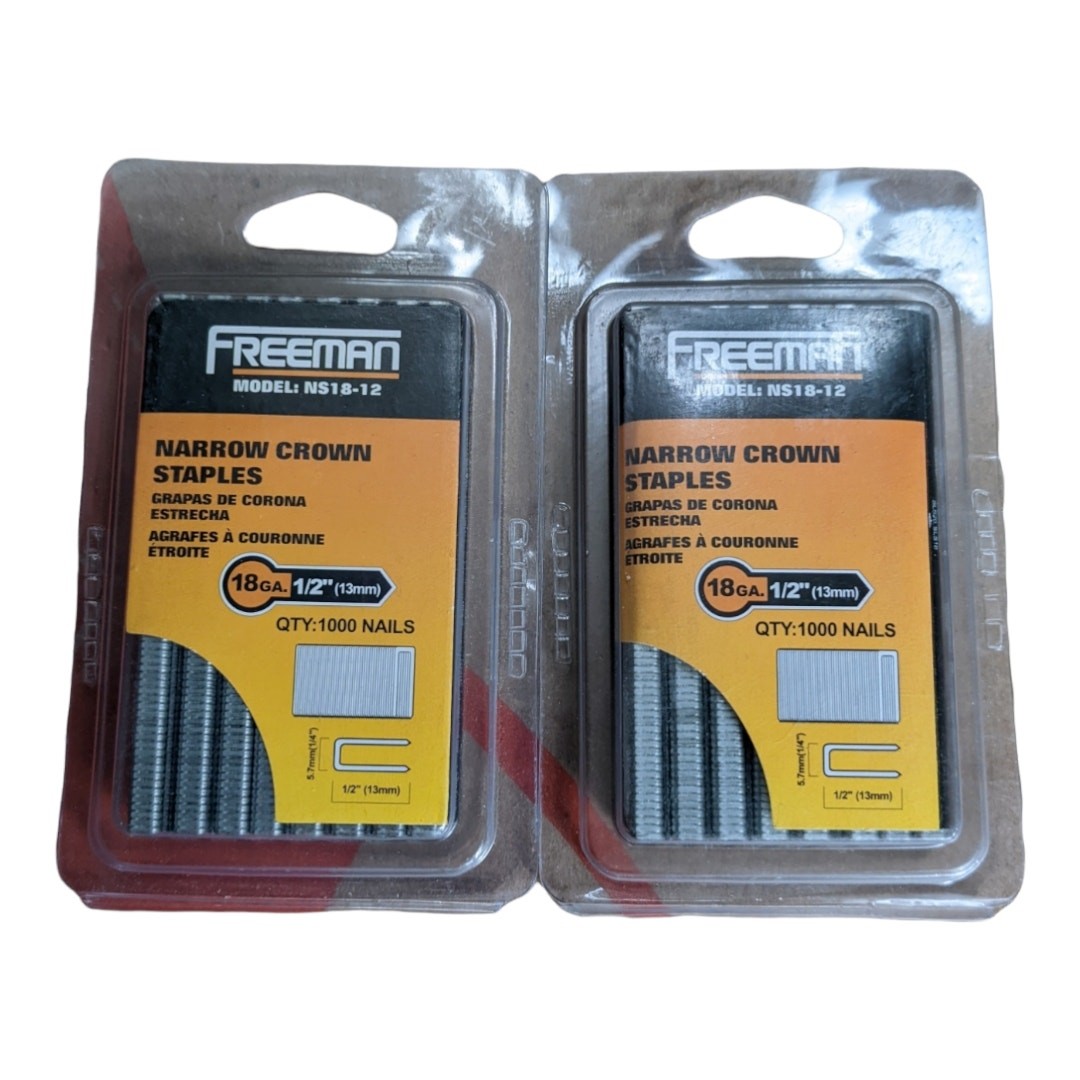 NEW Freeman NS18-12 18 Gauge 1/2″ Narrow Crown Staples 2000 total