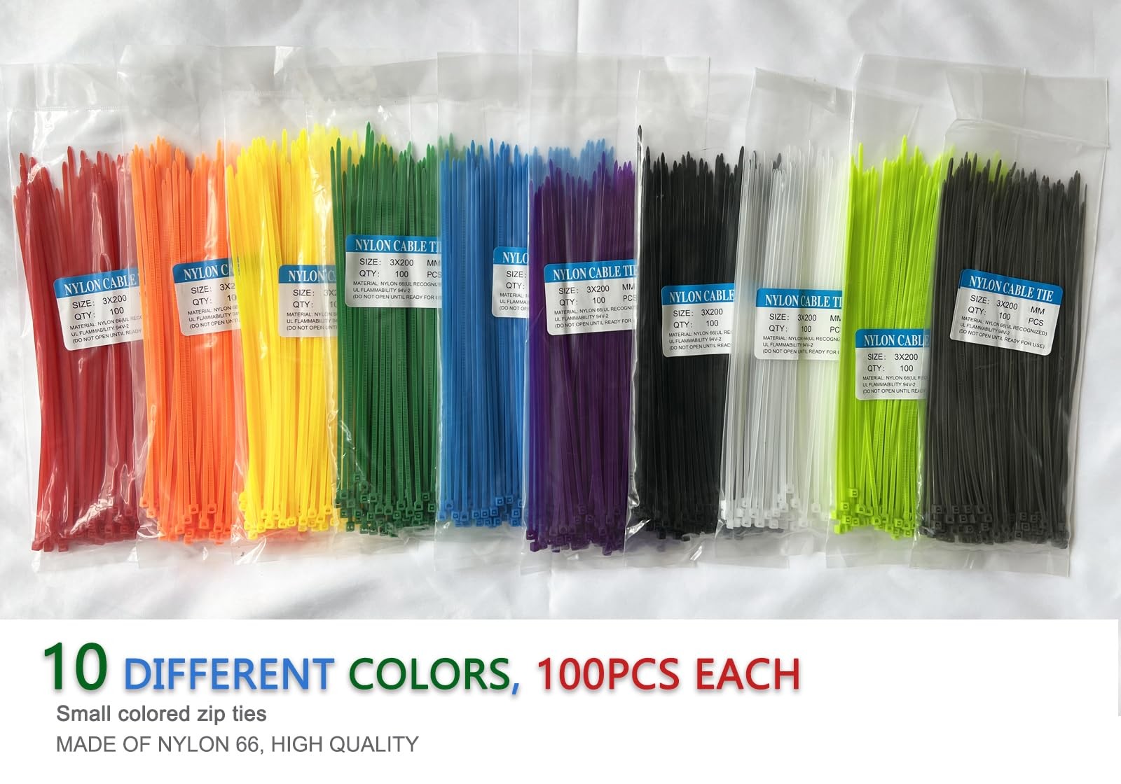 8inch1000Pcs, Red, Orange, Yellow, Green, Blue, Purple, Black, White, Gray,…