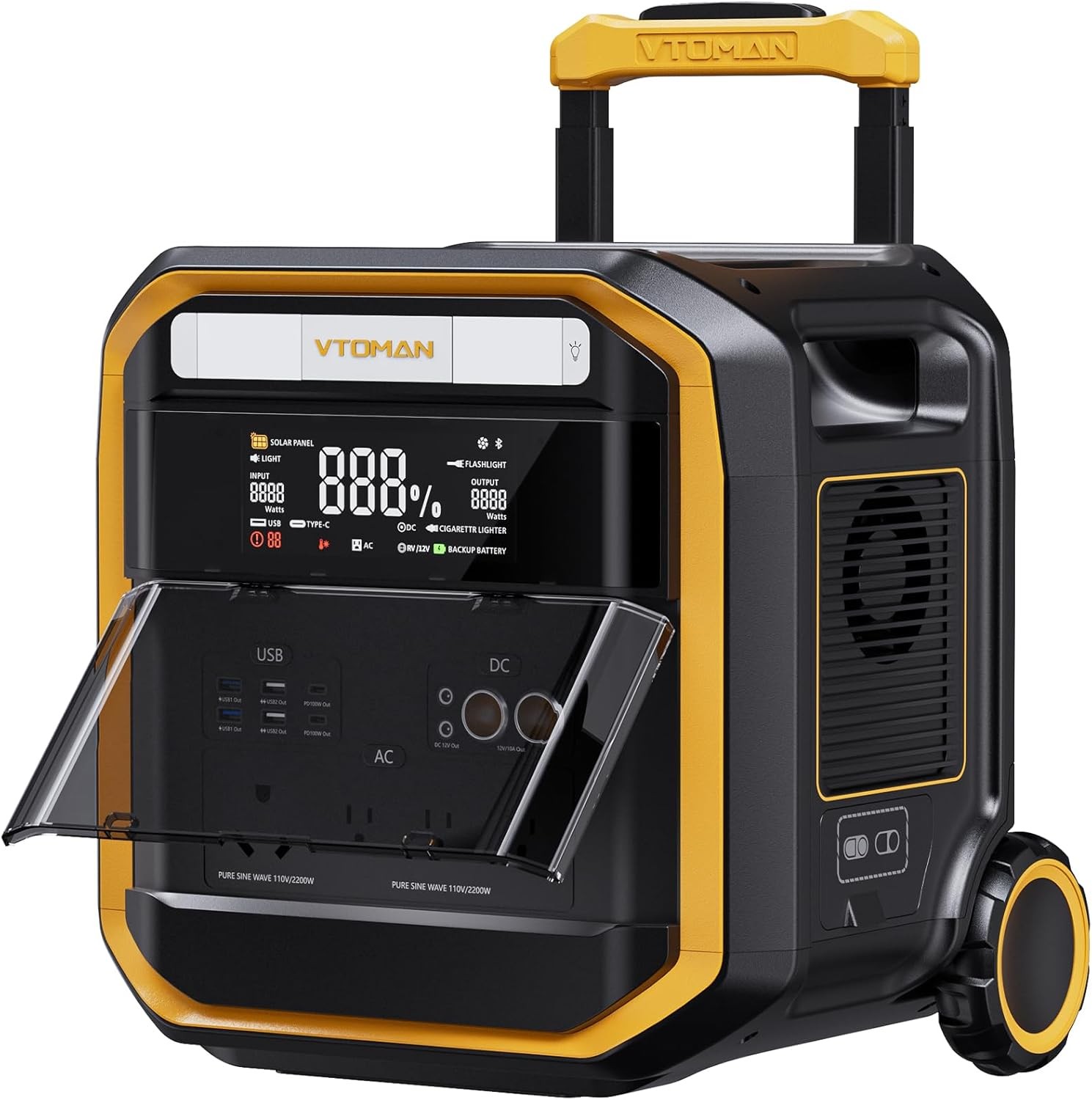 VTOMAN FlashSpeed Pro 3600 Portable Power Station, 3096Wh LFP Solar Generator
