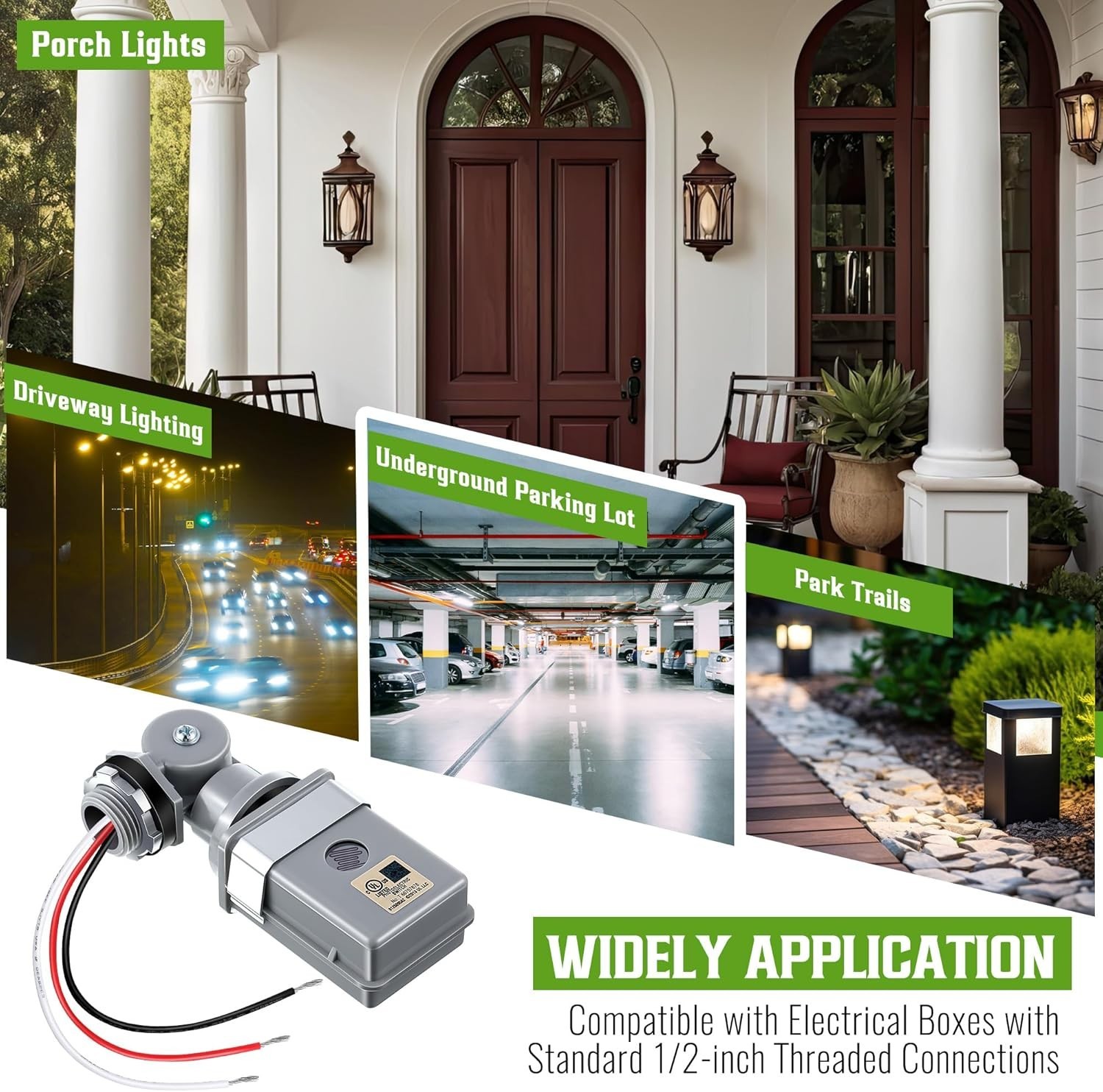 1 pcs Photocell Sensor 120V Dusk to Dawn Switch IP54 Outdoor Light Auto On/Off