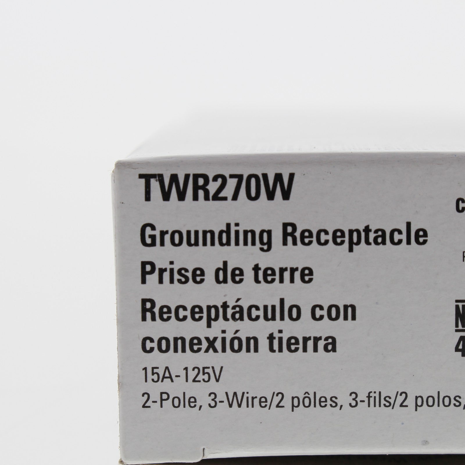 Eaton White Tamper Weather Resistant Duplex Receptacle Outlet 5-15R 15A TWR270W