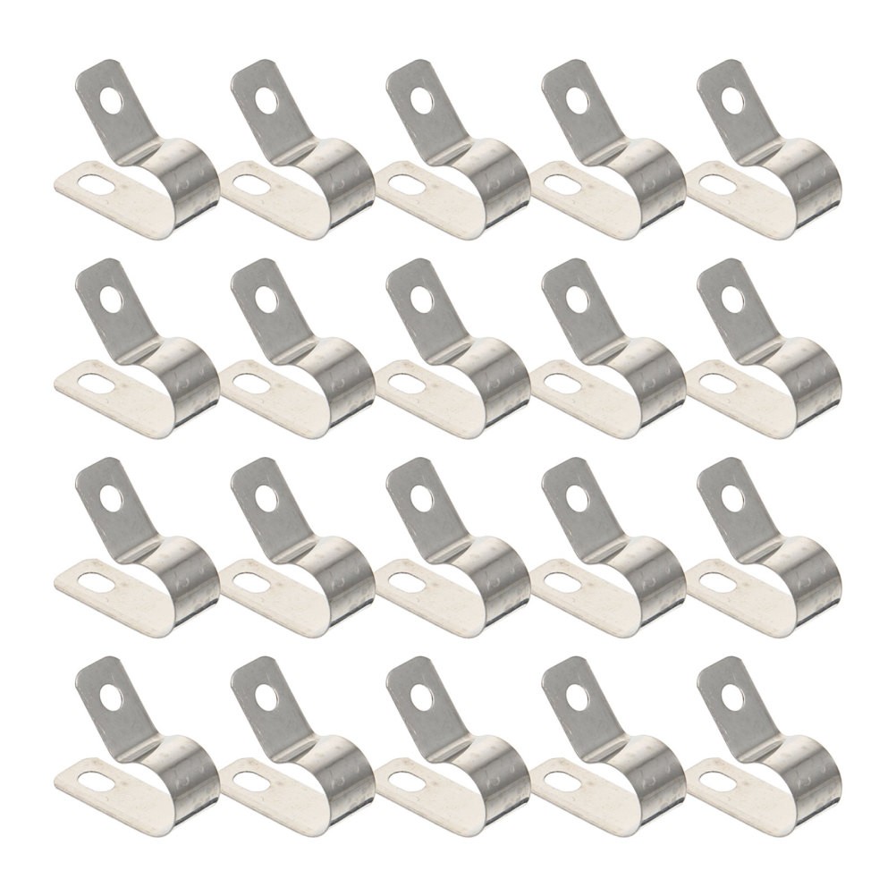 100pcs Wire Screw Clamps 10mm R-Type Cable Clips For Hanging String Lights Wire