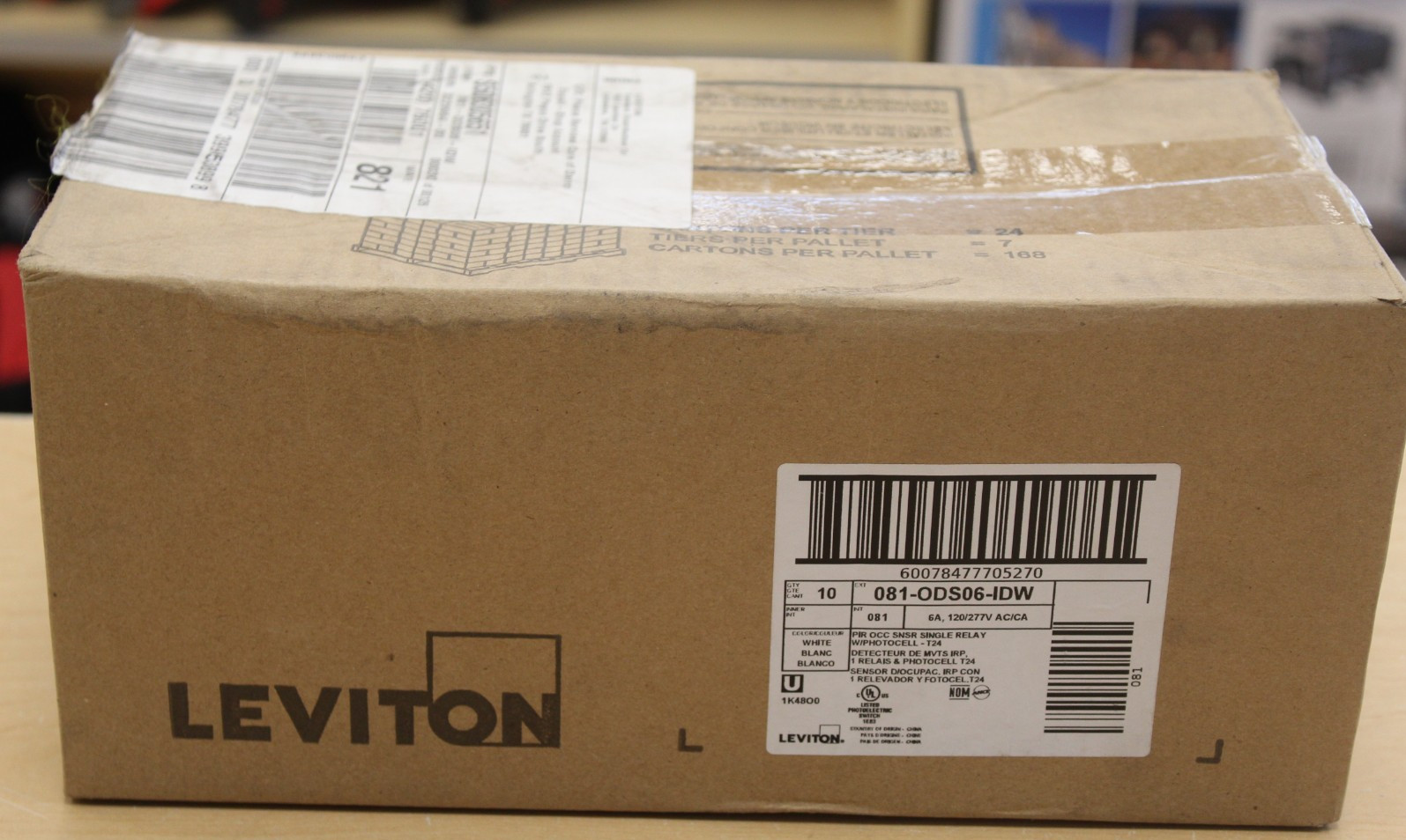 Case of 10 Leviton ODS06-IDW – PIR Wall Switch Occupancy Sensor Brand New