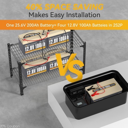12V/24V 200Ah 300Ah 410Ah LiFePO4 Lithium Battery for Solar Marine Off-grid LOT