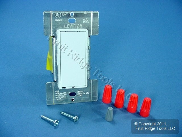 Leviton MSI10-1LW White Mural Dimmer Switch Multi-Way 1000W
