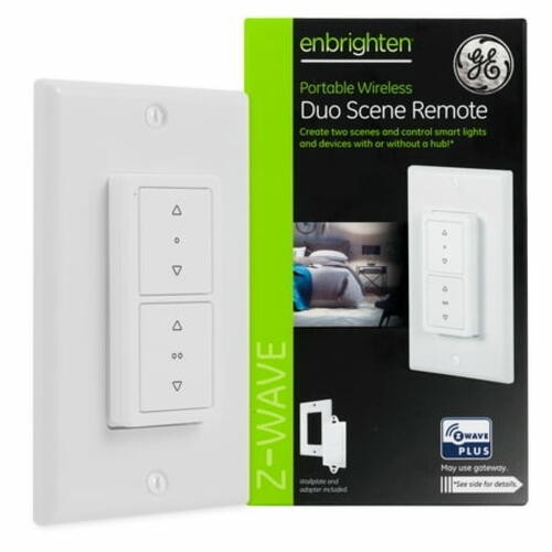 GE Enbrighten Z-Wave Plus Duo Scene Portable Wireless Remote 908.4/916 MHz