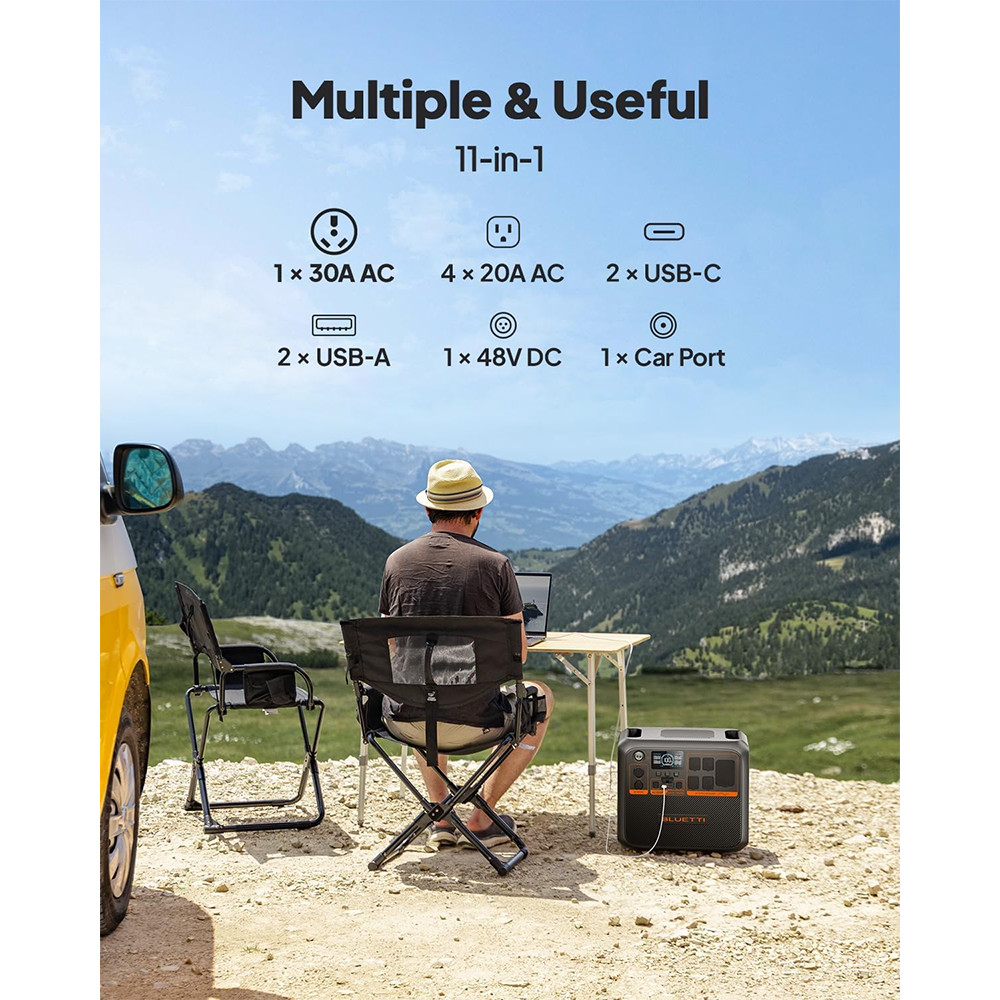 BLUETTI AC200PL 2304Wh 2400W Power Station LiFePO₄ Battery for Backup/RV Trip