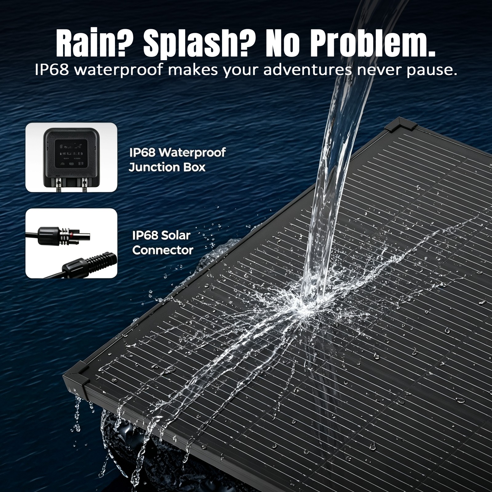 800W (200W*4) 18V Solar Panel N-Type Mono 18BB Roof RV Boat Off-Grid Battery
