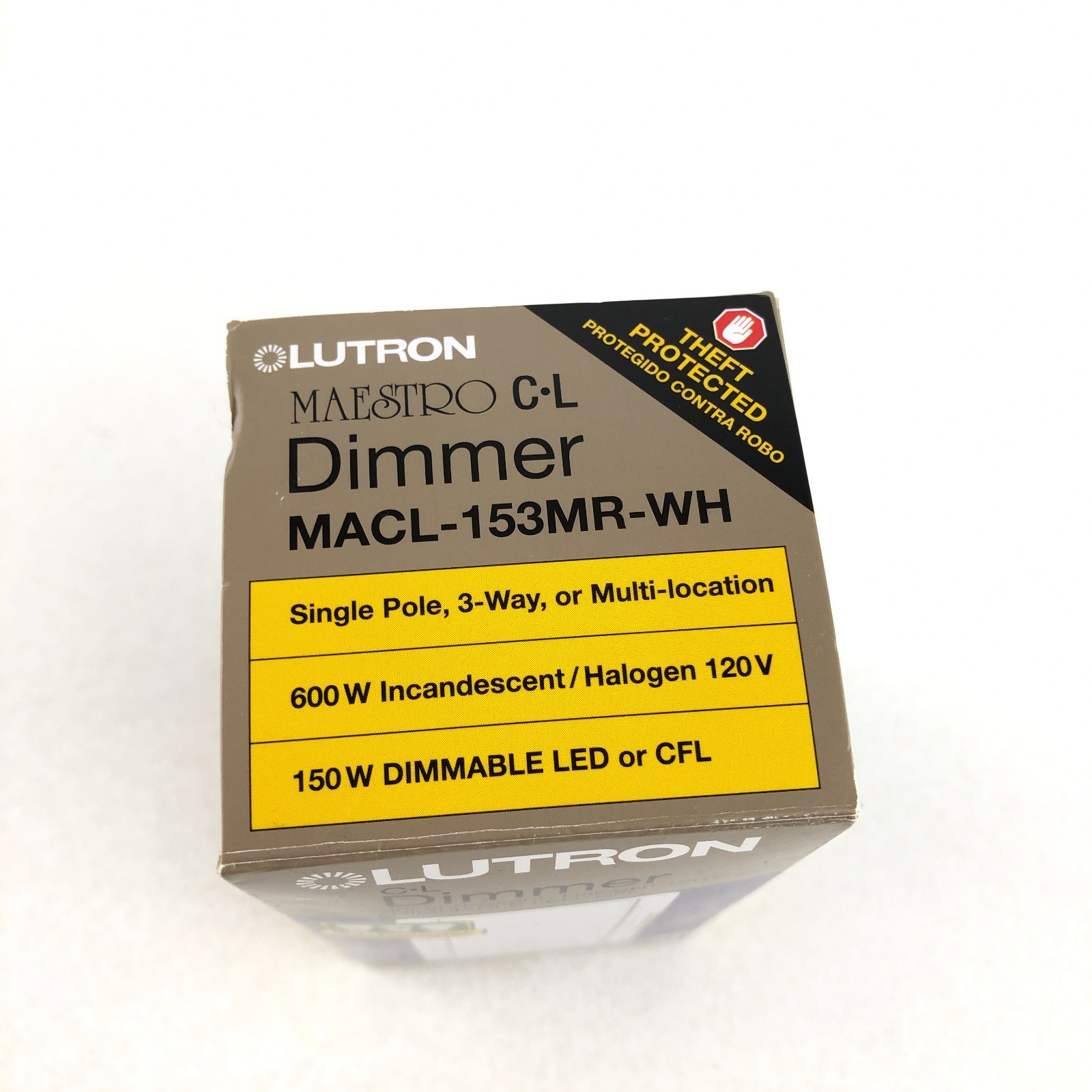 Lutron Maestro 3 Way Multi Location Dimmer (White) MACL-153MR-WH LED Compatible