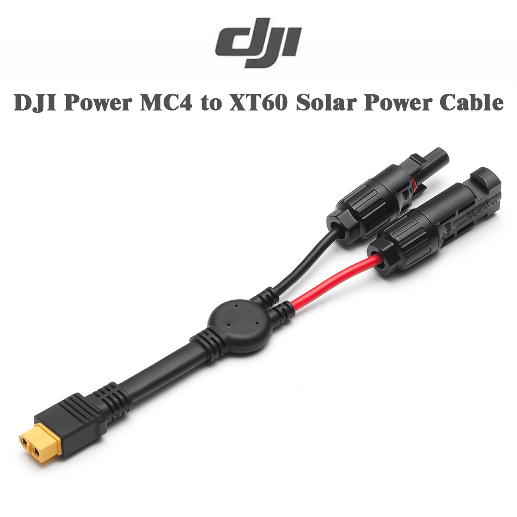 Original DJI Power MC4 to XT60 Cable – 12cm Solar Adapter for Power 1000/2000