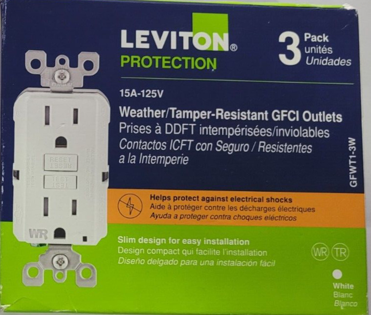 Leviton 15 Amp 125-Volt Self-Test Tamper Resistant/Weather Resistant GFCI Duple
