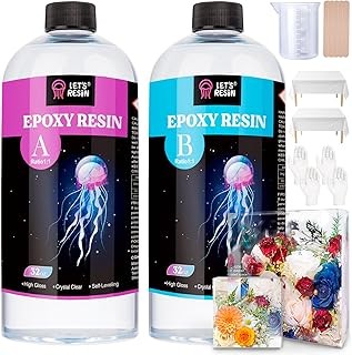 LET’S RESIN 1/2 Gallon Epoxy Resin,Crystal Clear Resin Epoxy Kit for Crafts | Bu