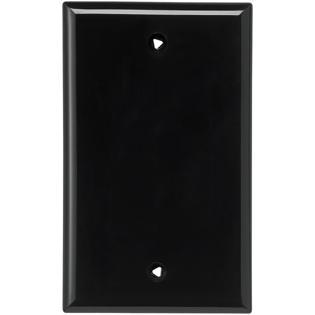 Eaton 1 -Gang Black Nylon Blank Wall Plate Black