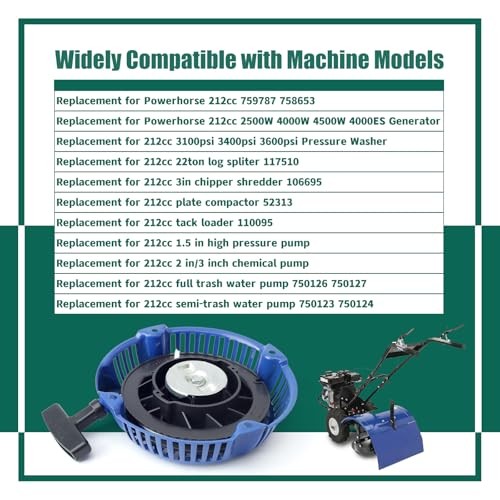 Pull Start Recoil Starter for Powerhorse 212cc 759787 758653 Westinghouse Wen