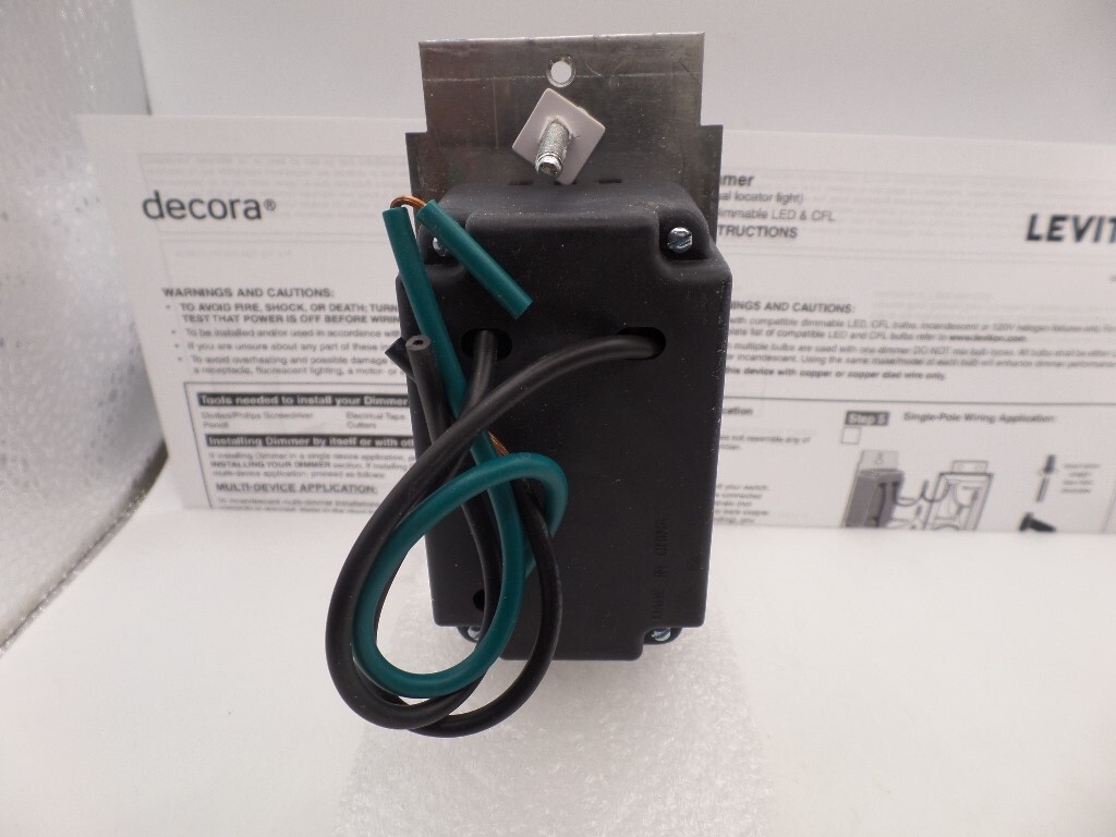 LEVITON 6672-1LW DECORA SURESLIDE UNIVERSAL 150W SLIDE-TO-OFF DIMMER WHITE