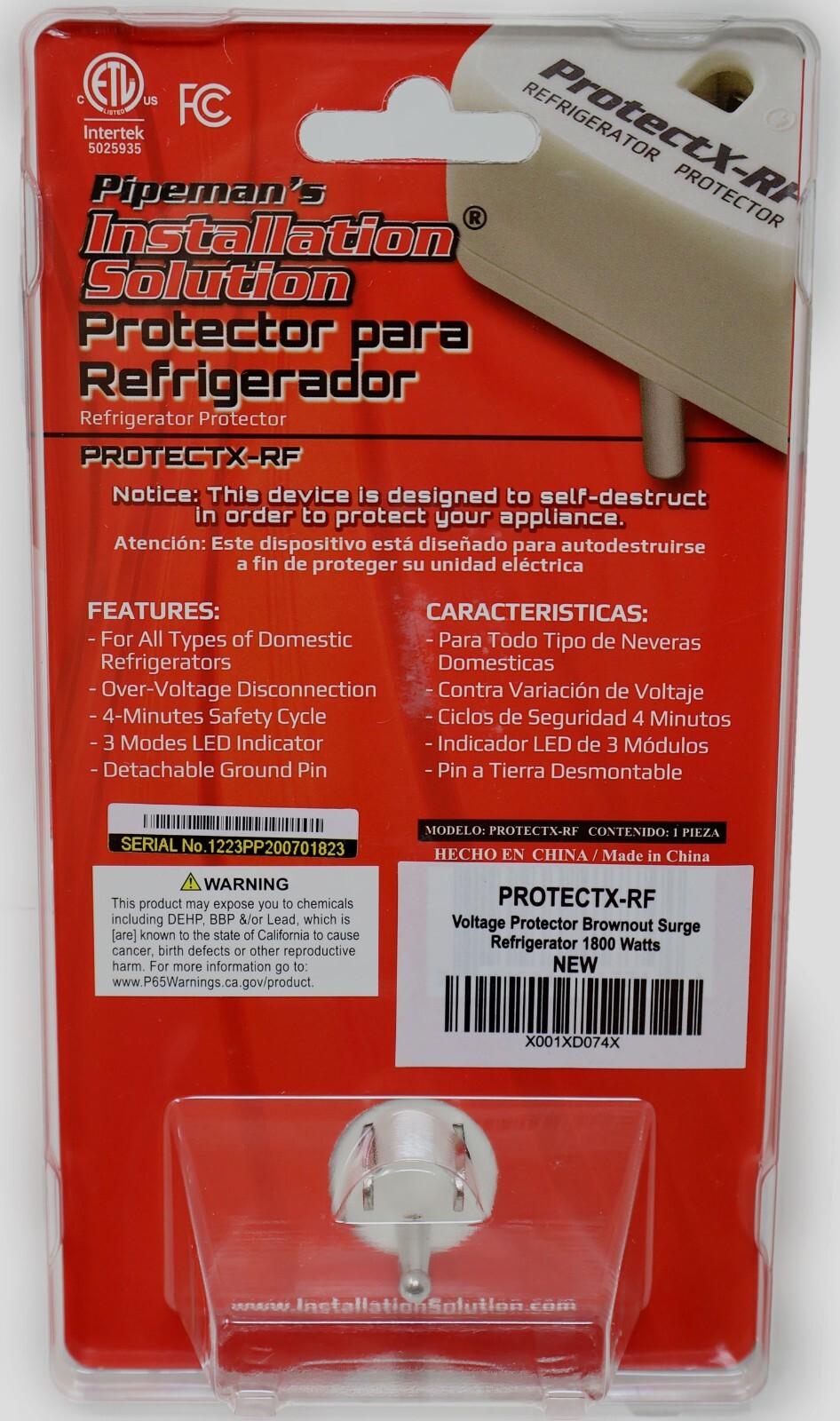 10 Pack Pipeman’s Installation Solution AC 85-135V Surge Protector 1875 Watts