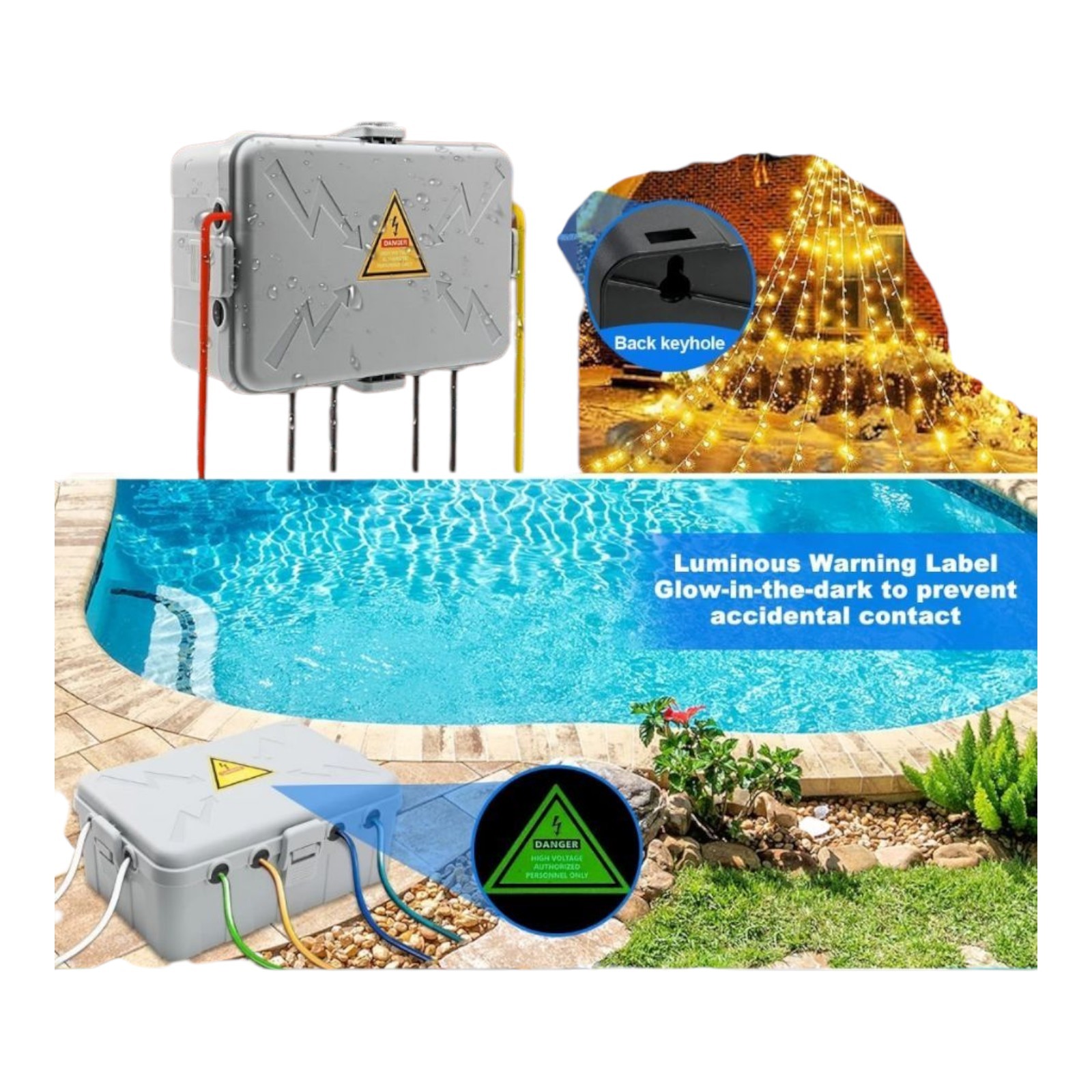 Luckyamzn Large Outdoor Electrical Box 1-Gang 12.5×8.5×5 IP54 Waterproof Outdoor