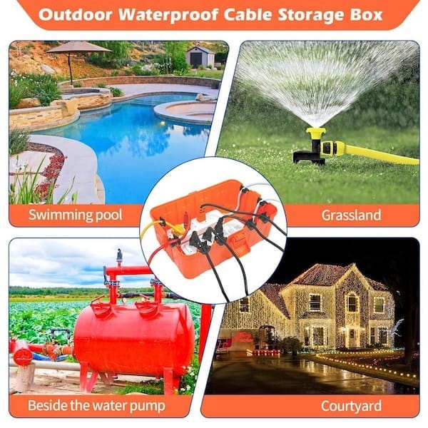 Luckyamzn Large Outdoor Electrical Box 1-Gang 12.5×8.5×5 IP54 Waterproof Outdoor
