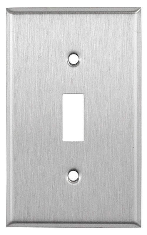 (1 pc) NEW Toggle Switch 1-Gang Brushed Finish Stainless Steel Wall Plate Cover