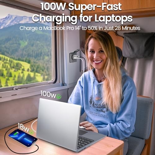 118W RV USB Outlet 100W PD & 18W USB-A Dual Port Power Socket, Powerful 1 PACK