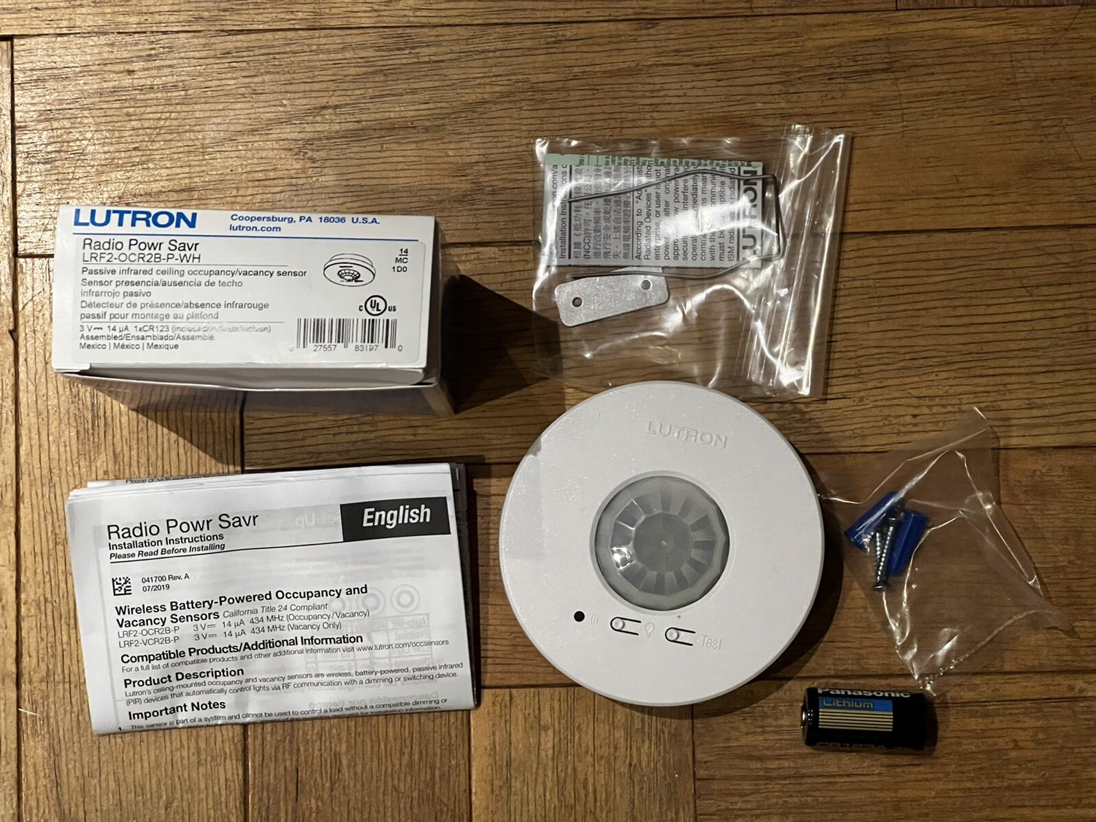 Lutron LRF2-OCR2B-P-WH Passive Infrared Ceiling Occupancy/vacancy Sensor