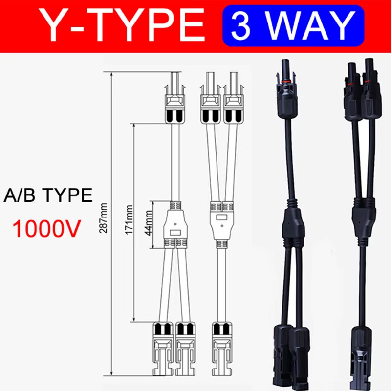 1Sets Photovoltaic Solar Connector 1000V 30A Male Female 3Way 4Way 5Way Plug DC