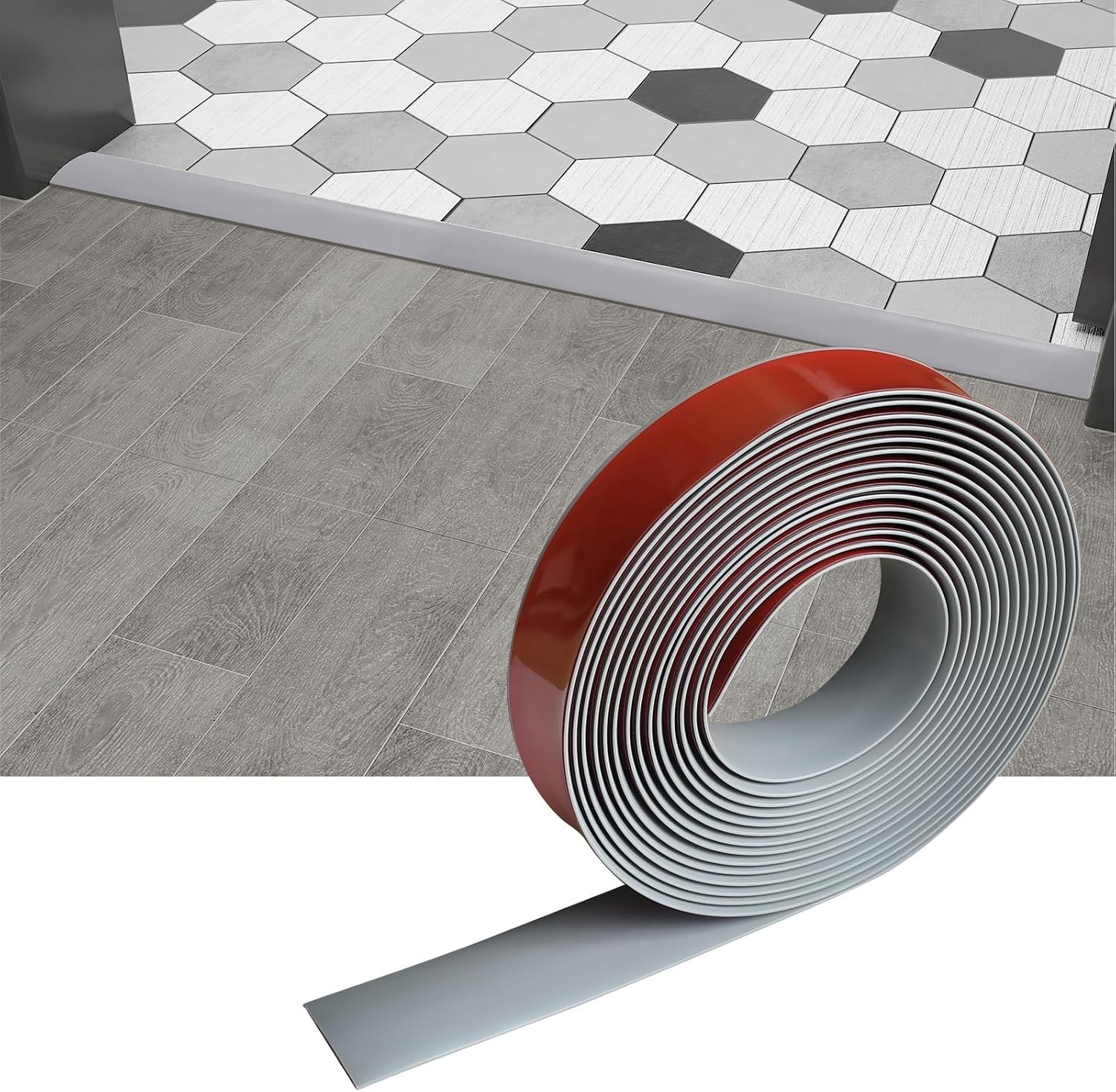 Versatile 39-Inch PVC Floor Transition Strip – Easy Self-Adhesive Installation