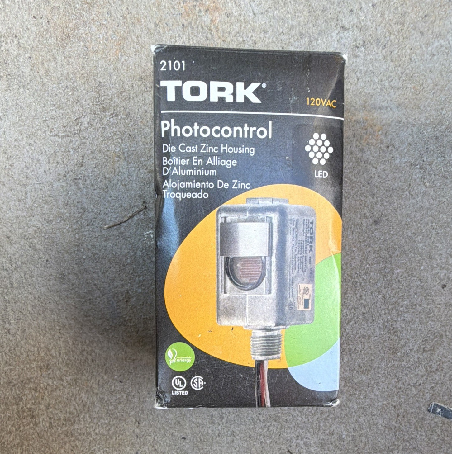 TORK 2101 Photoelectric Photocontrol Switch 120VAC SPST Conduit Mount