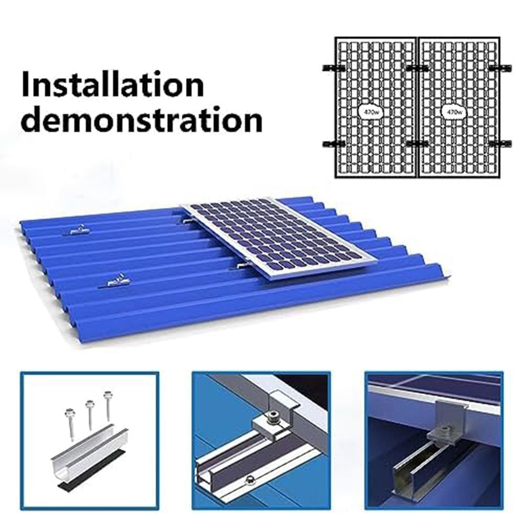 Easy Install Solar Panel Mount Kit for Flat Roofs and Yachts Aluminium Alloy