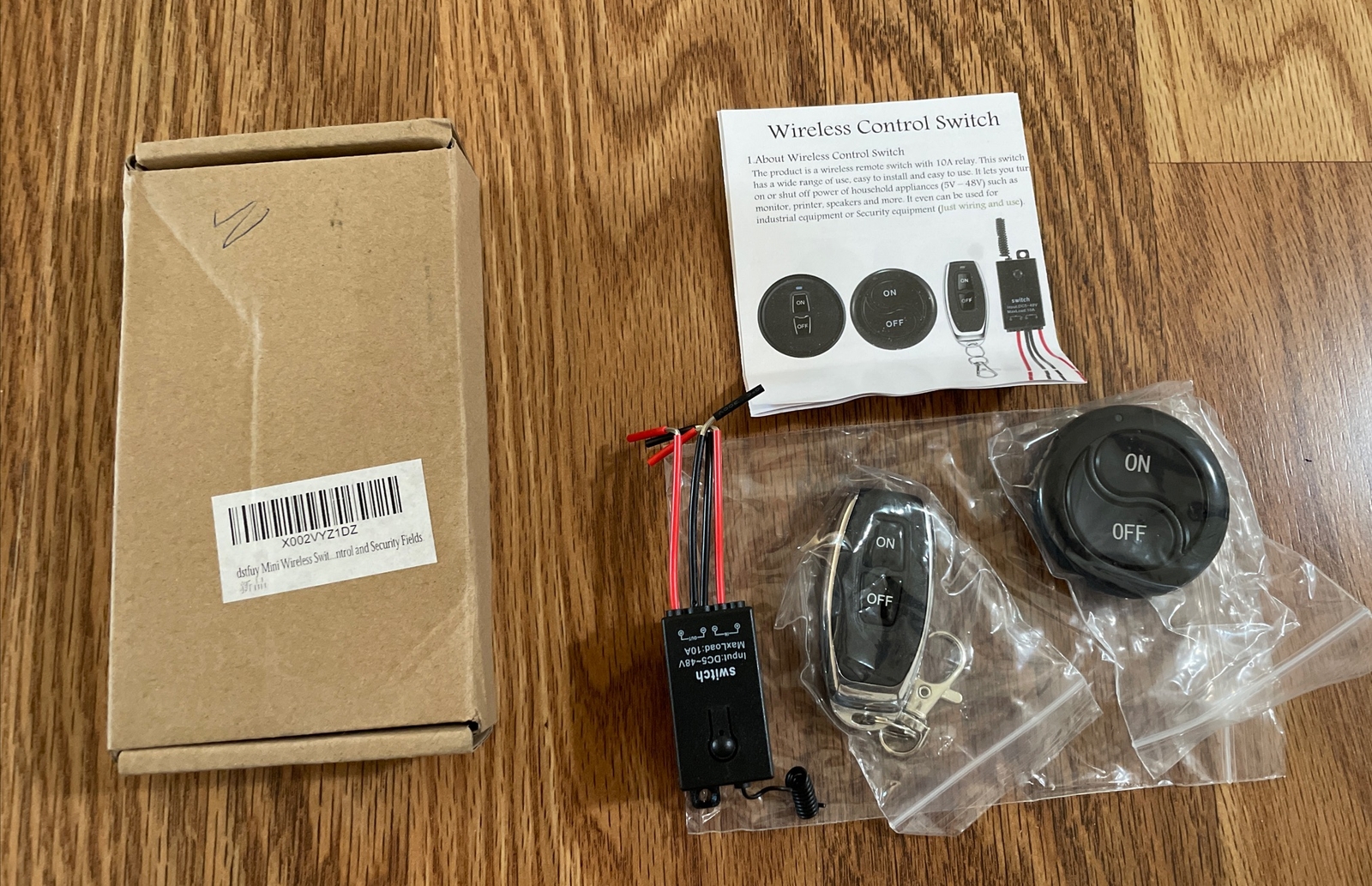 Mini Wireless Remote Switch 12V with 10A Relay,distance Up 328FT for lights…