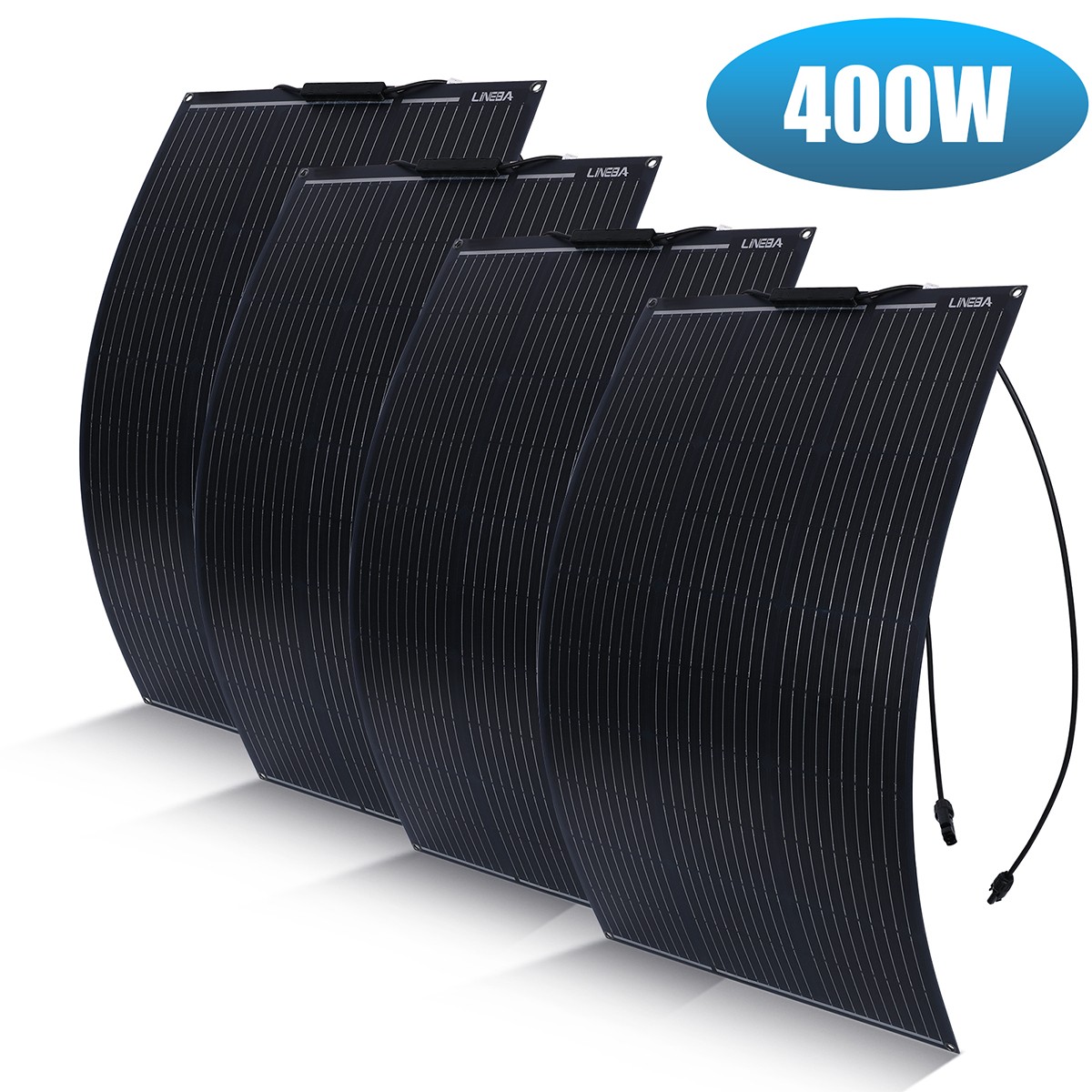400W 12V Flexible Solar Panel Monocrystalline for Marine RV Trailer Boat Camping