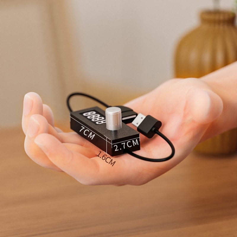 Adjustable USB Timer Power Off Switching for Fan Lamp Up to 24 Hours 55Mins