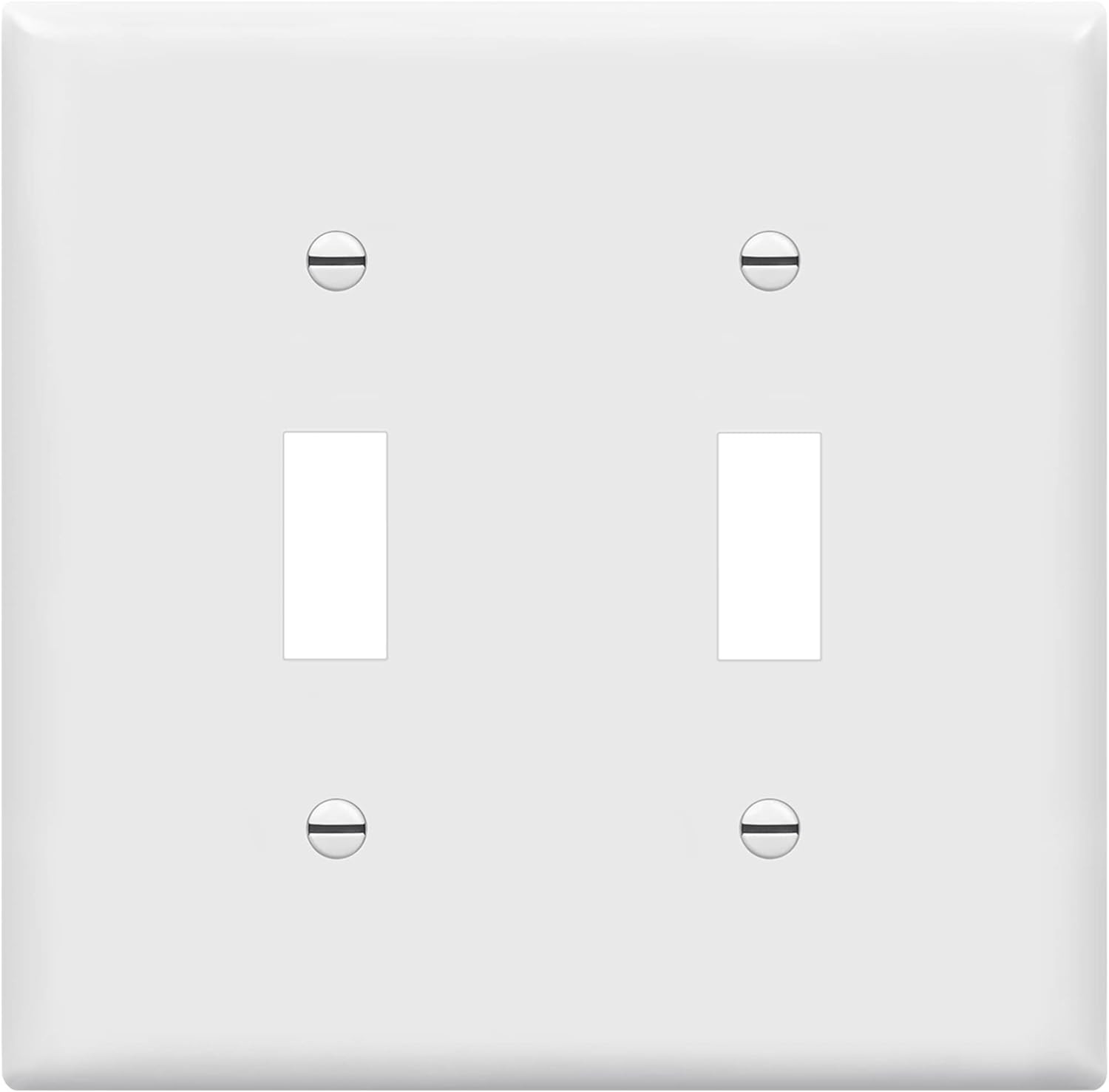 Toggle Light Switch Wall Plate, Gloss Finish, Size 2-Gang 4.50″ X 4.57″, Doub…