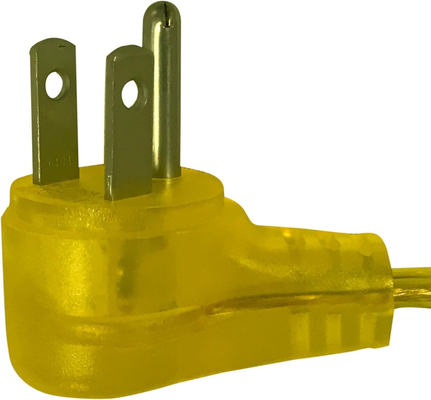 Royal Designs 8ft Flat Plug Extension Cord 3 Outlet Gold Set of 2