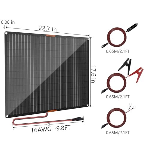 Solar Panel 50W 12V Solar Car Battery Charger Maintainer 50W Solar Panel