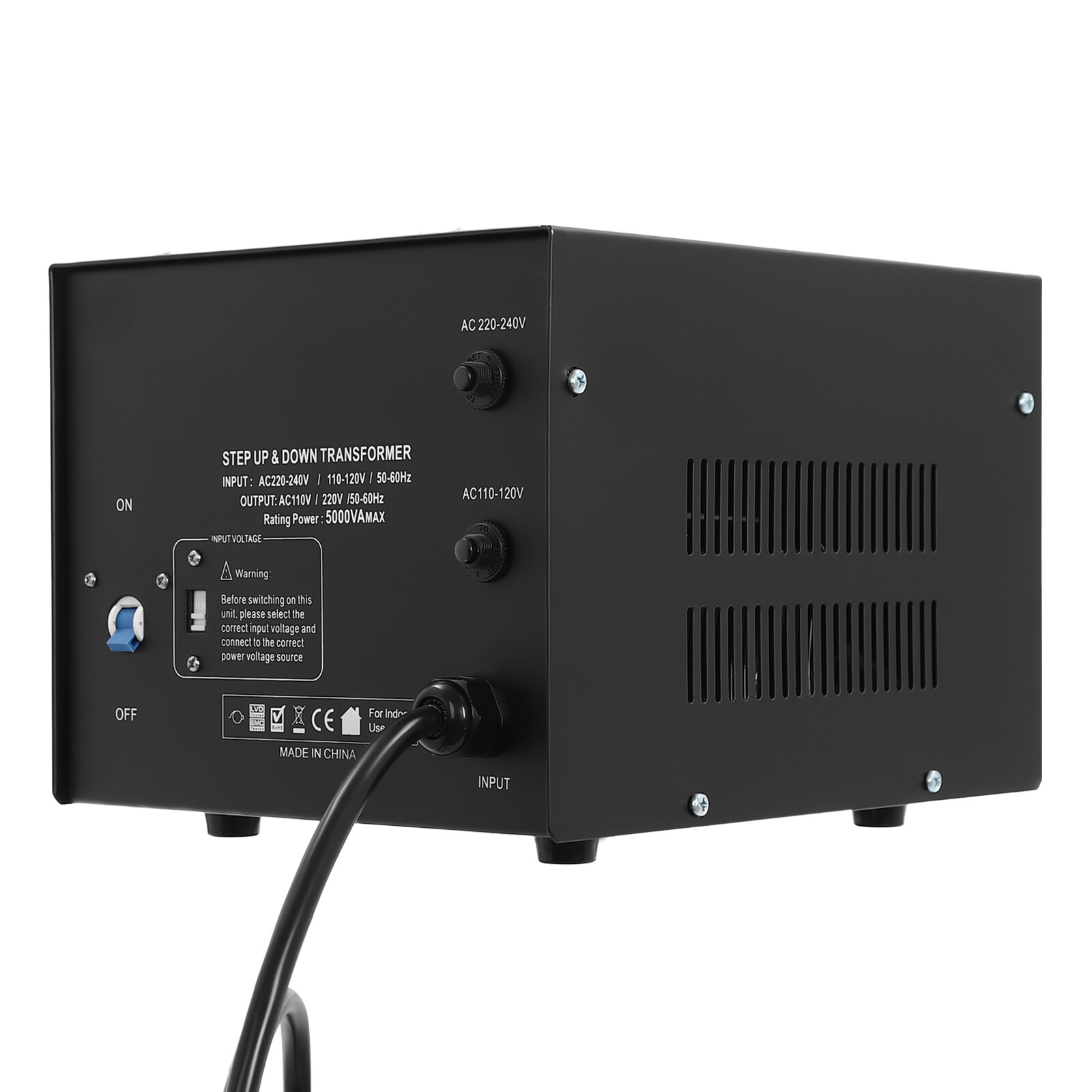 ST-5000 Up to 5000W step up/down voltage transformers 110V-120V/220V-240V Home