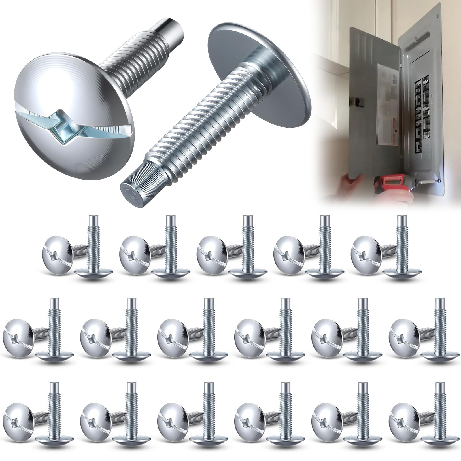 36 Pcs Electrical Panel Screws for Square D Load Center(Sliver