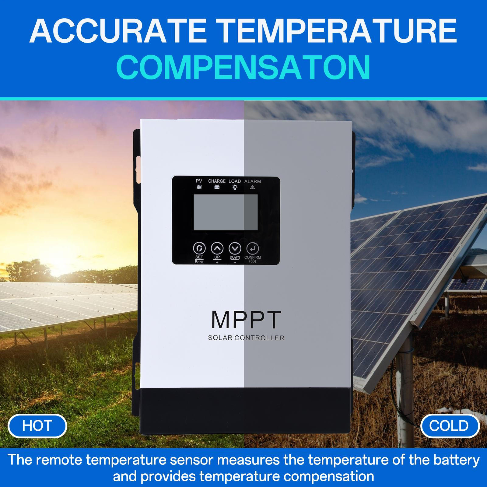 4000W 120A MPPT Solar Charge Controller 12v/24v/36v/48v/96v Battery PV Regulator