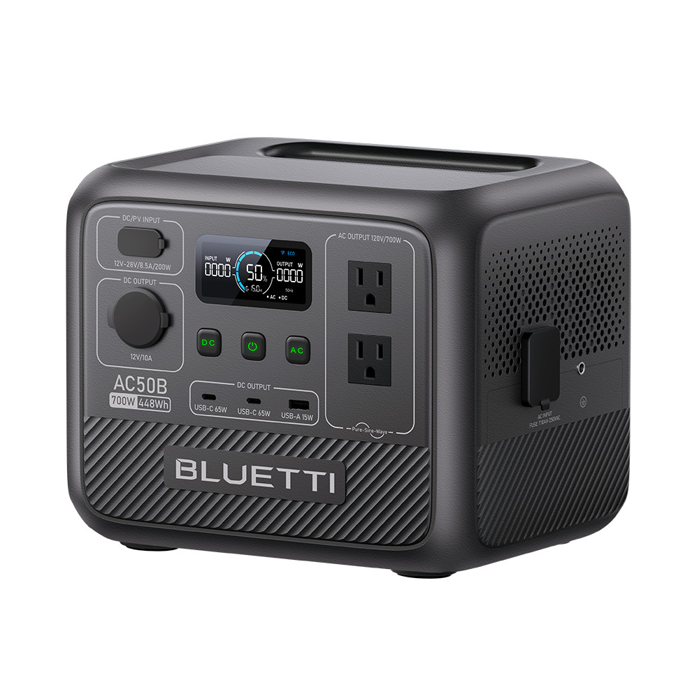 BLUETTI AC50B 700W 448Wh Portable Power Station LiFePO4 for Road Trip/Outage