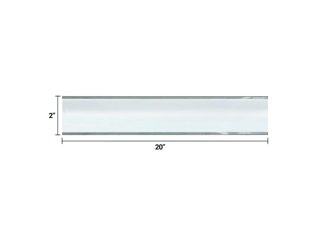 FHC BVM2S2X20 2″ x 20″ 2-Sided Beveled Clear Glass Mirror 7379 – pack of 4