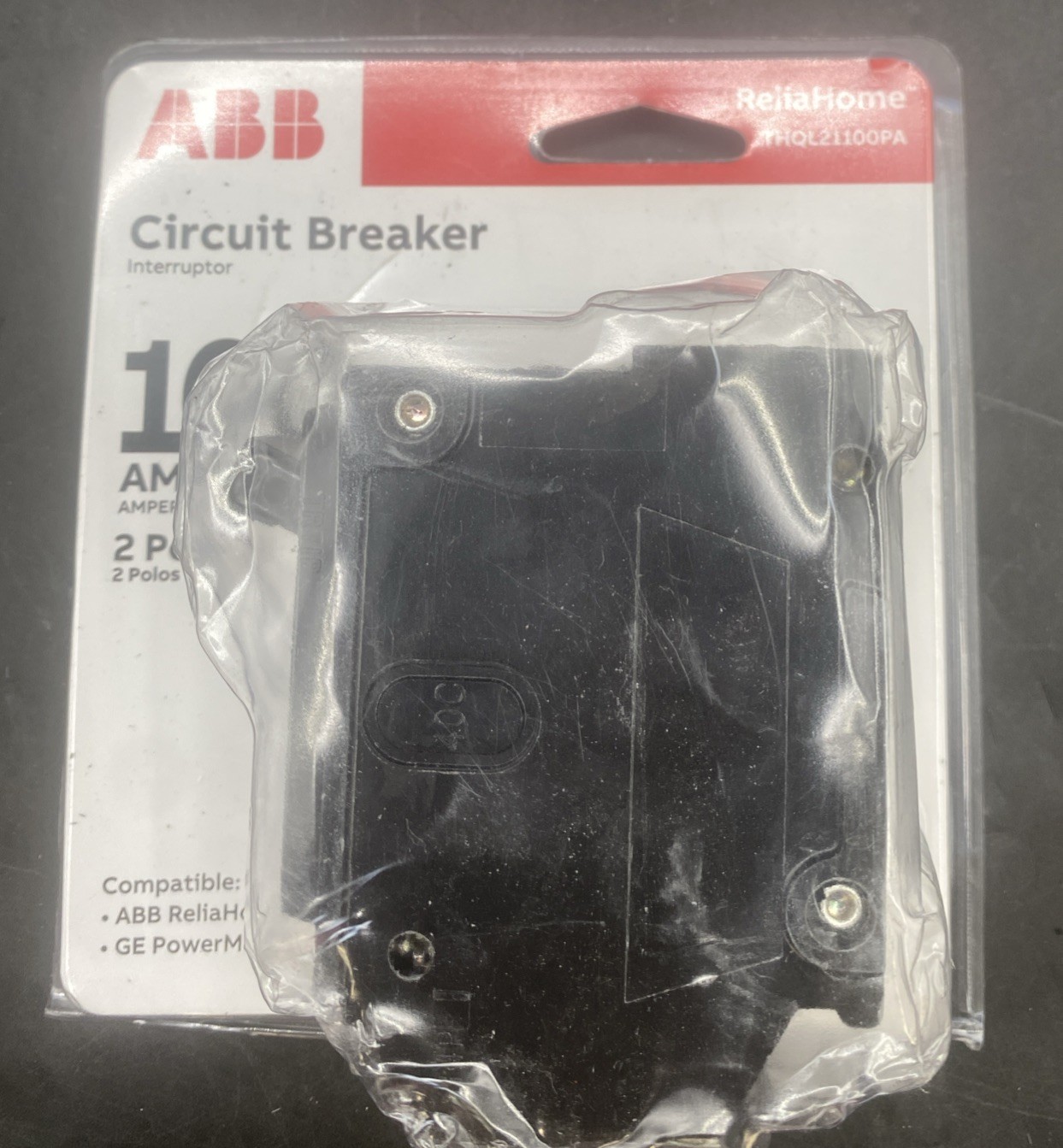 ABB 100A 100 Amp Double Pole Circuit Breaker THQL21100PA
