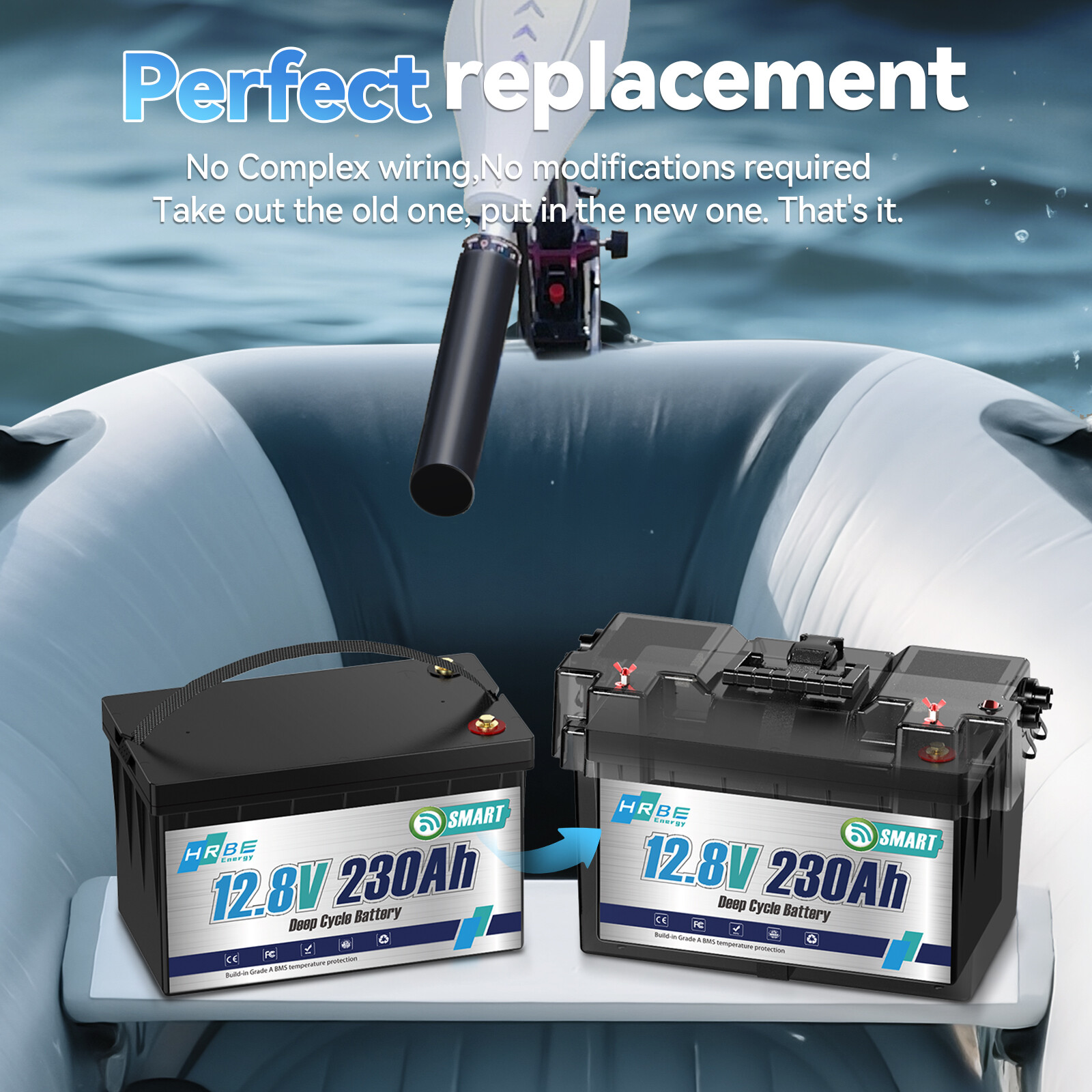 12V 230Ah Bluetooth Low Temp LiFePO4 Lithium Battery 200A BMS F/ RV Marine Solar