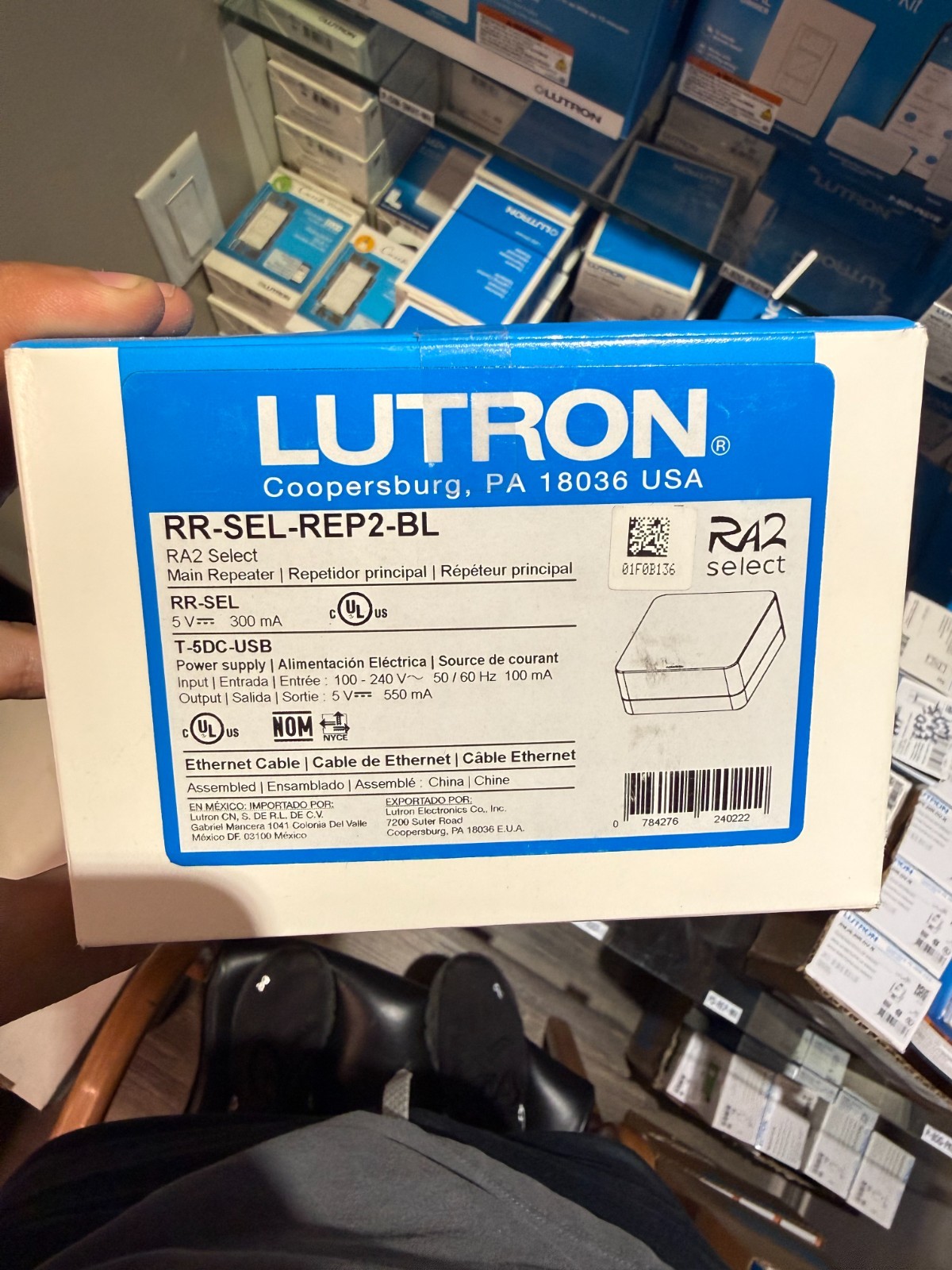Lutron RR-SEL-REP2-BL RA2 Select Main Repeater Smart Lighting Hub Black Ethernet