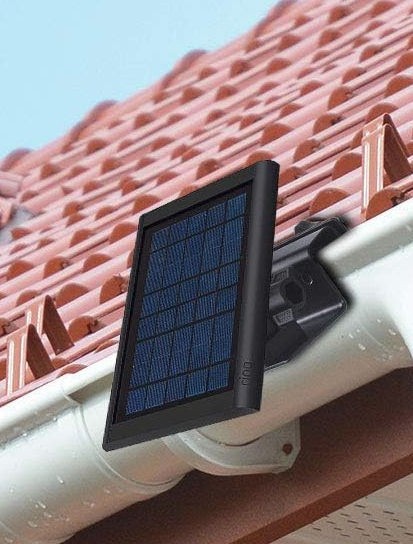 Weatherproof Gutter Mount for Ring Solar Panel – Black