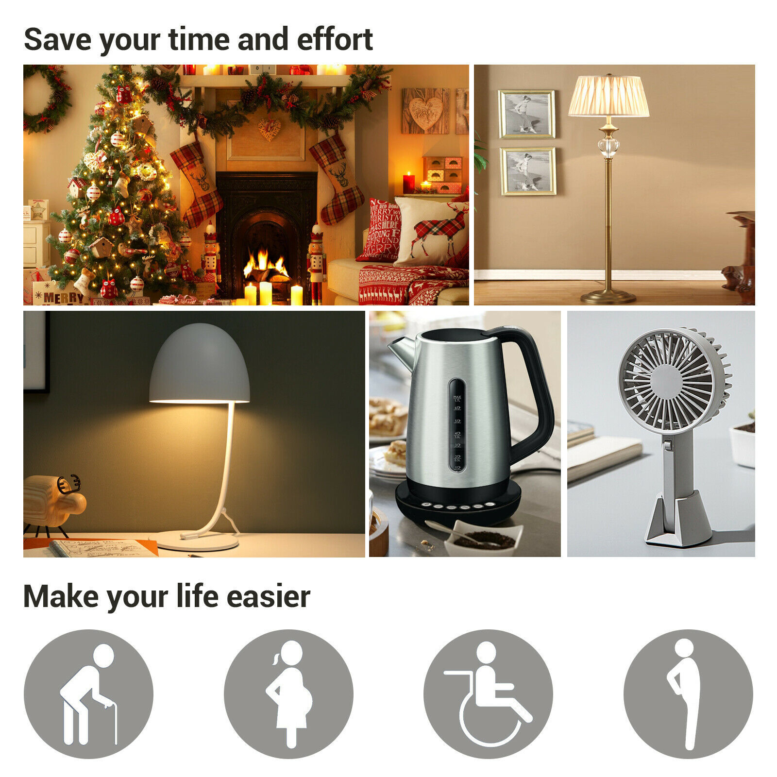 DEWENWILS Remote Control Outlet Plug Wireless On Off Power Switch White