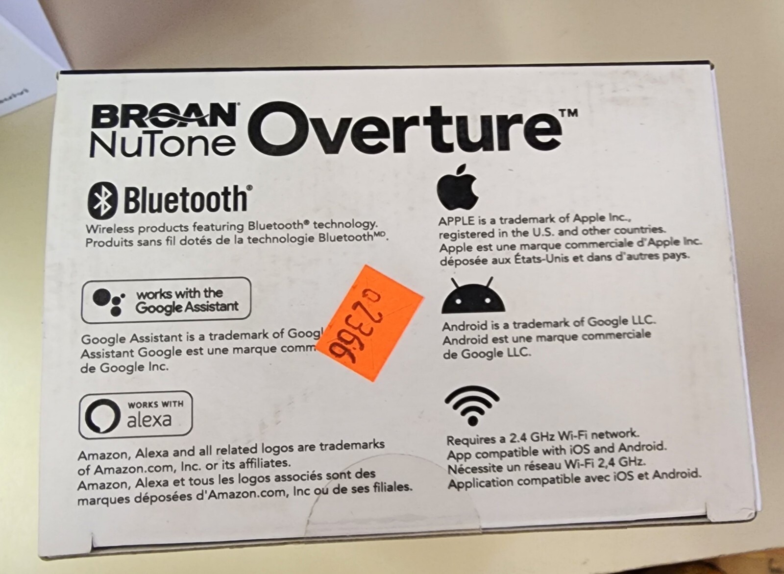 NuTone Overture Indoor Air Quality Smart Plug (BIAQSP100P)-Brand New