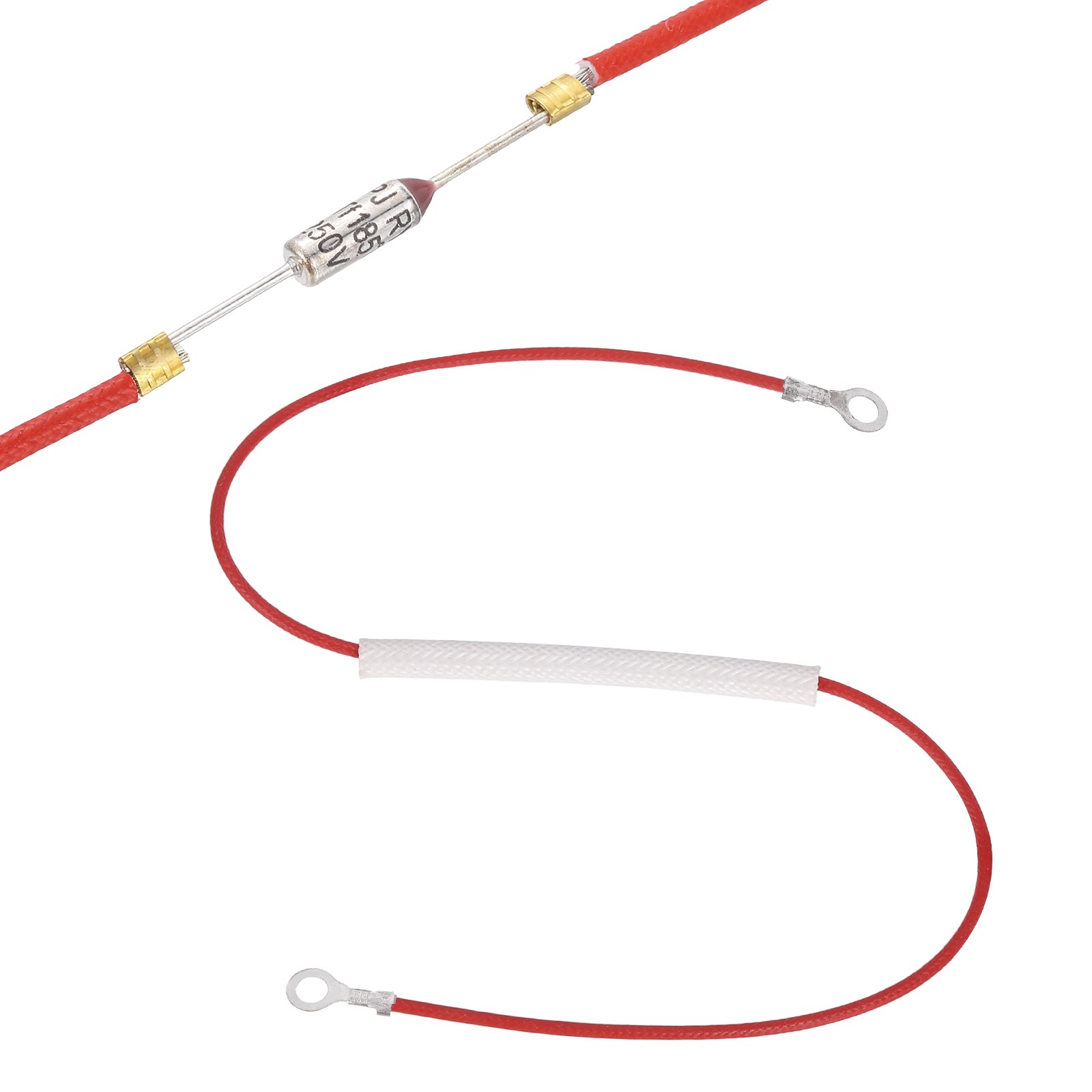 185°C 10A 250V Universal Rice Cooker Thermal Fuse Both End Ring Terminal