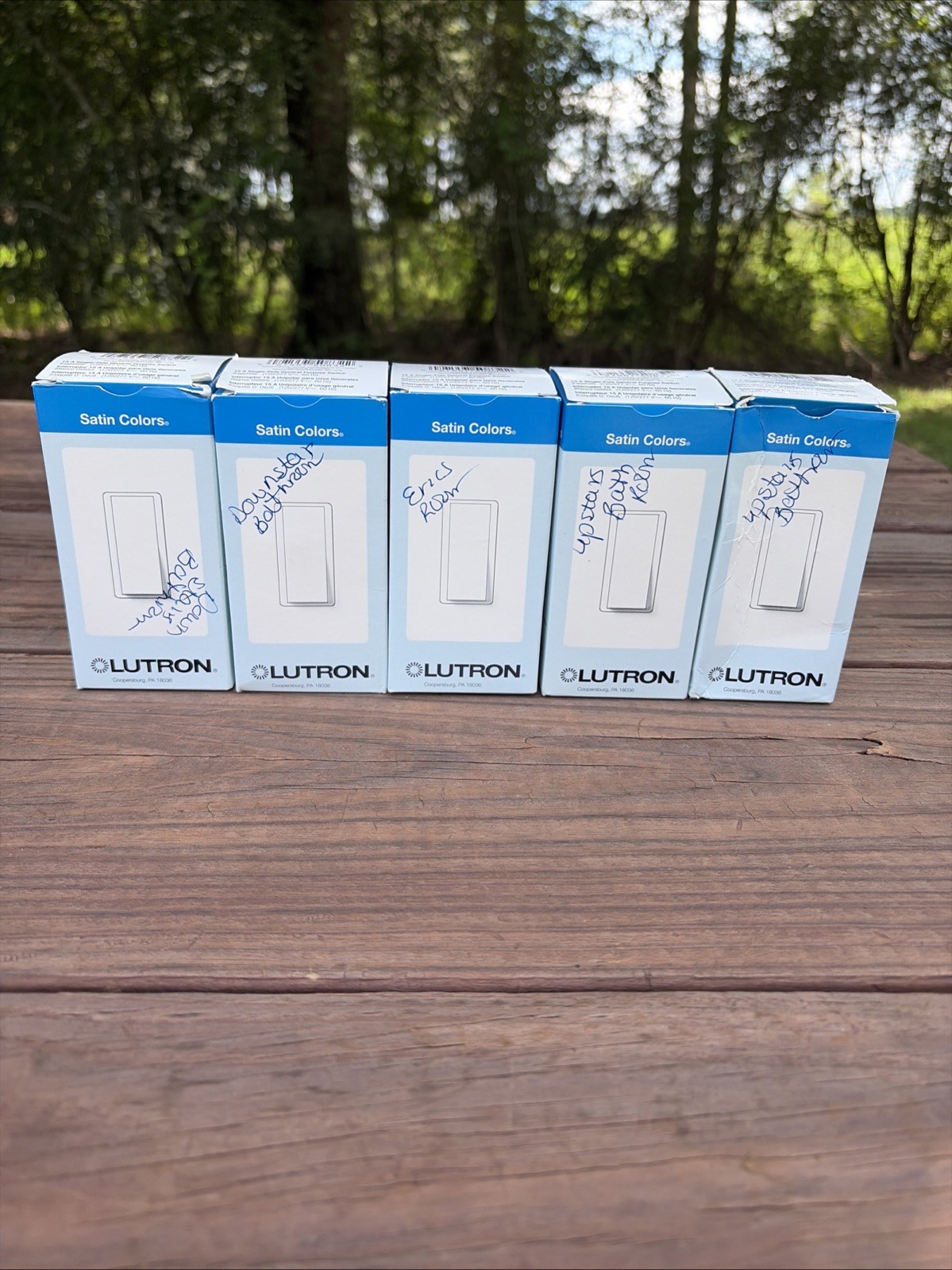 LOT OF 5 Lutron Satin Color Eggshell SC-1PS-ES Single Pole Switch “NEW”