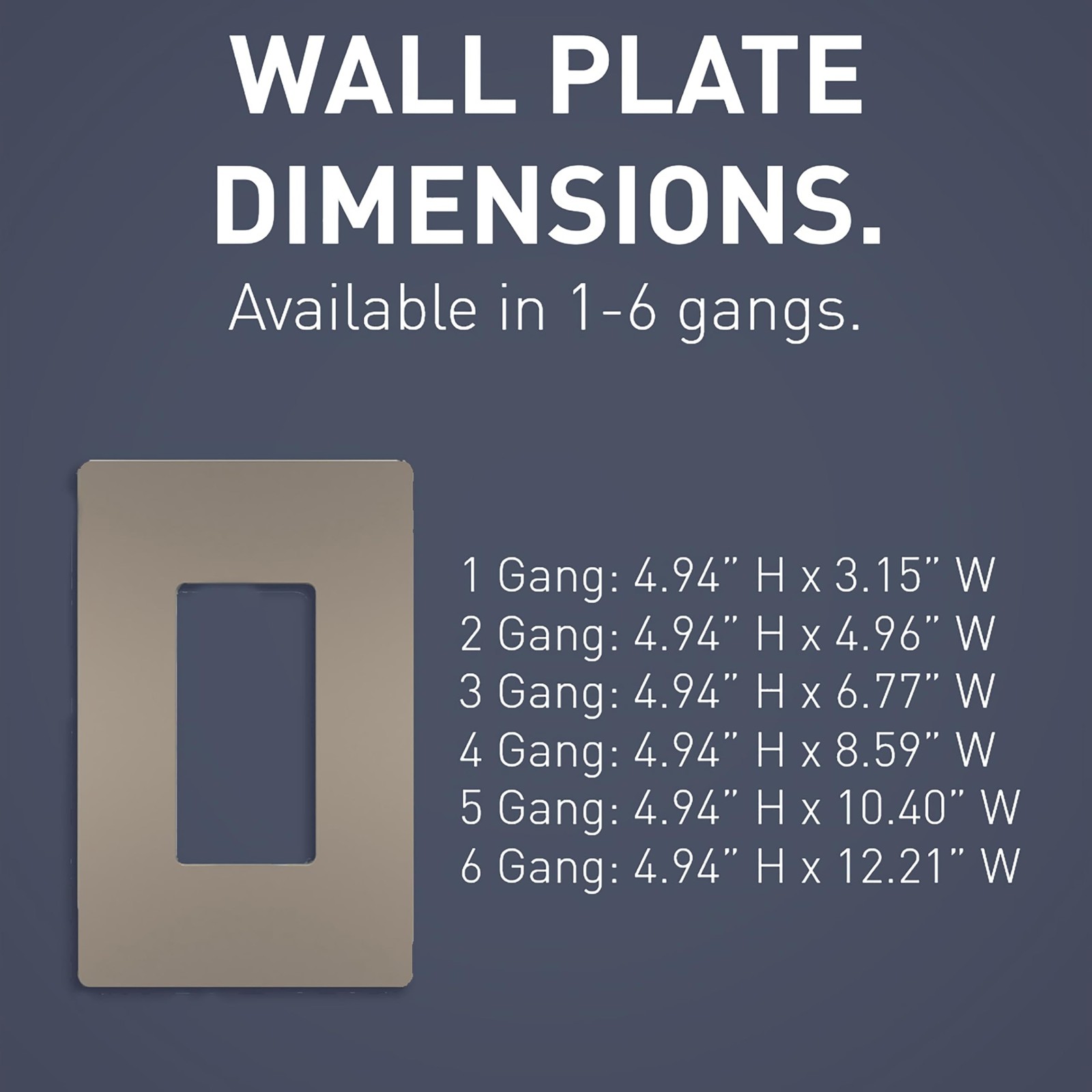 Silver Low Profile Wall Plate Modern Easy Install Scratch Resistant for Decor…